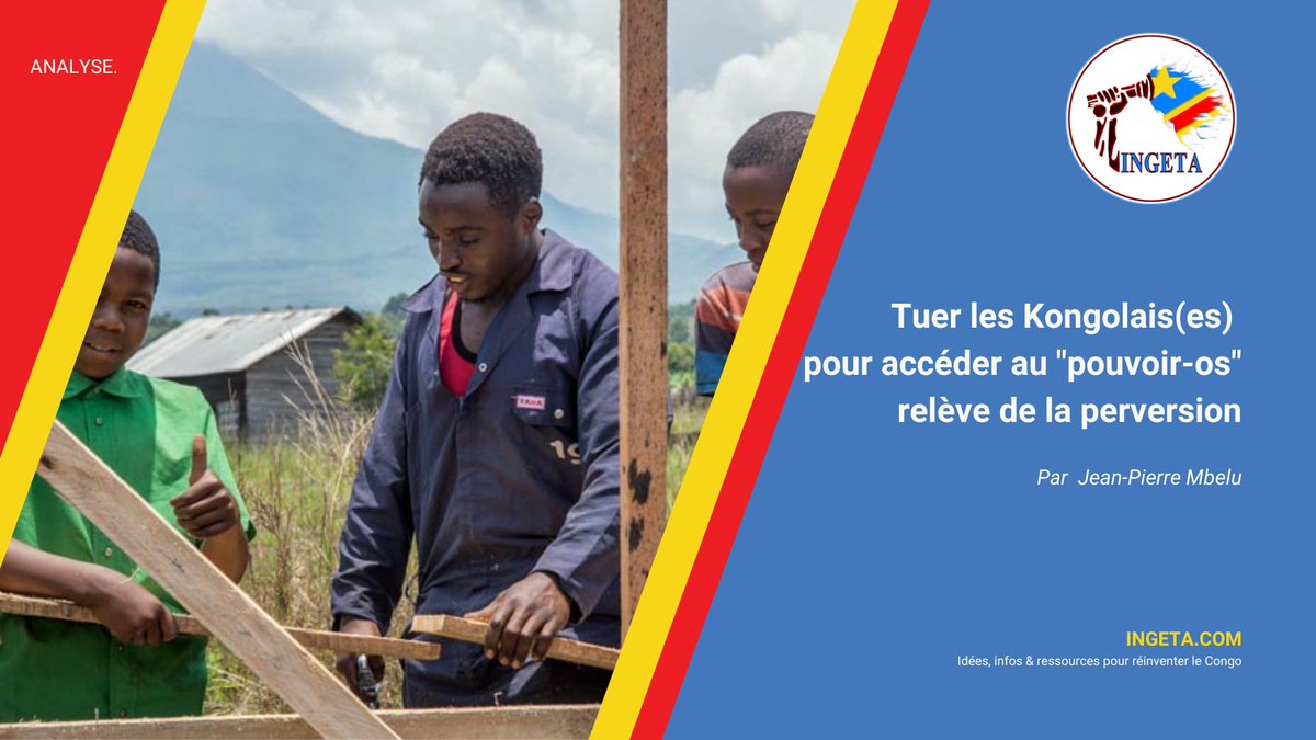 ingetaweb's tweet image. Construire les infrastructures dans un pays qui en manquent cruellement, c'est bien. Mais dans un pays où une guerre perpétuelle peut, à tout moment, détruire les infrastructures, il faut que nous construisions surtout, davantage, les bantu, les humains…
ingeta.com/tuer-les-kongo…