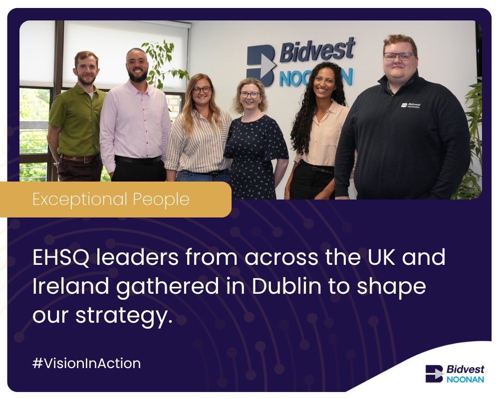 EHSQ leaders from UK &amp; Ireland met in Dublin for 2 days of collaboration, led by Martina Donohoe. Focused on safety priorities, standardisation, and daily communication, guided by consistency, impact, and future-readiness. Thank you for shaping a safer, healthier future.