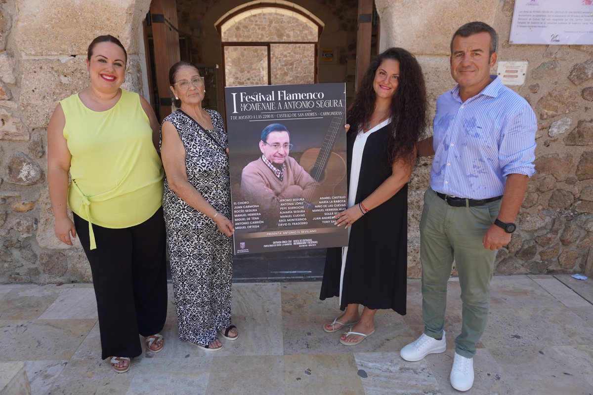 Ayto_Carboneras's tweet photo. 🎶 #Carboneras rinde homenaje a Antonio Segura con su I Festival Flamenco el 7 de agosto en el Castillo de San Andrés

🎤 21 artistas, con Antonia López y Rocío Segura
🎸 El Choro, Jeromo Segura, Miguel de Tena, Manuel Cuevas…
🕙 22:00h | 🎟️20€ en La Barbería y Sacromonte https://t.co/RbMw3K0TwO