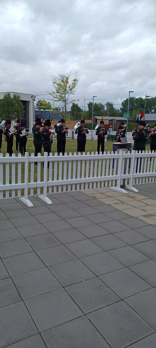 Graduation ceremonies today at Staffordshire University, including a military band for British Army Graduates.