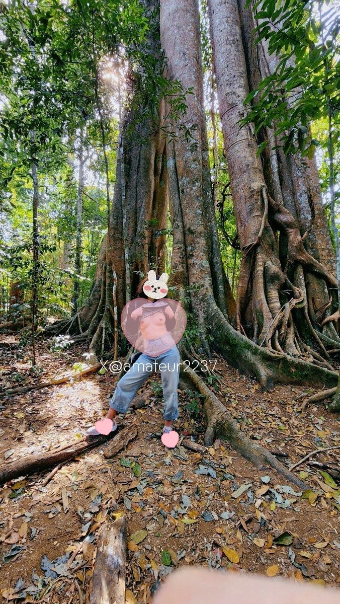 ทั้งสดชื่นและตื่นเต้น 🐰🌳 #naturist #outdoor #flashing #คู่ไม่แลก