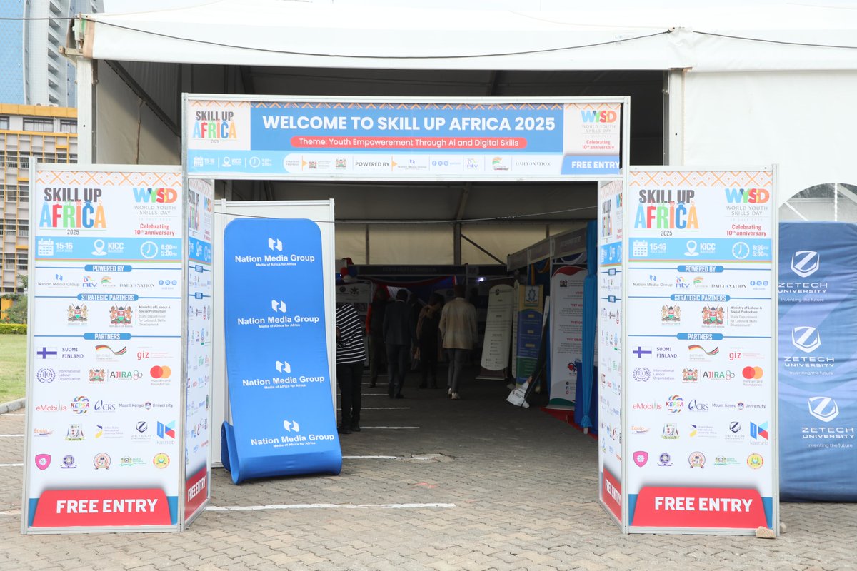 NationMediaGrp's tweet image. Day 2 of the #SkillUpAfrica2025 is in full swing with impactful panels, vibrant exhibitions and a career fair.
Entry is absolutely free!