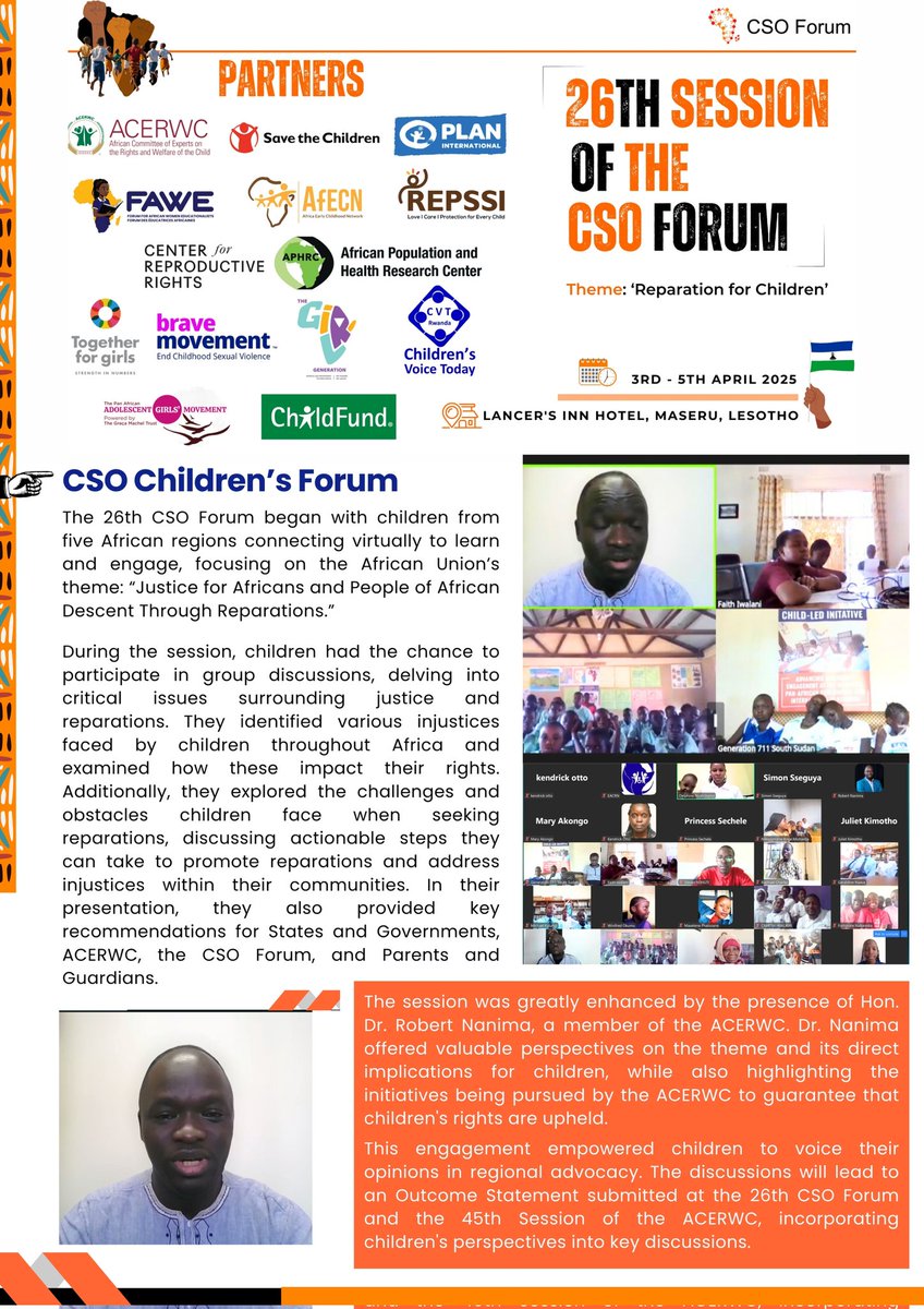 EacrnRegional's tweet image. 📰 Our 2025 Mid-Year Newsletter is out!

Get the latest updates on our work to advance children’s rights across Africa🌍, key highlights from our Annual General Meeting, and more.

📥 Read it here: acrobat.adobe.com/id/urn:aaid:sc…