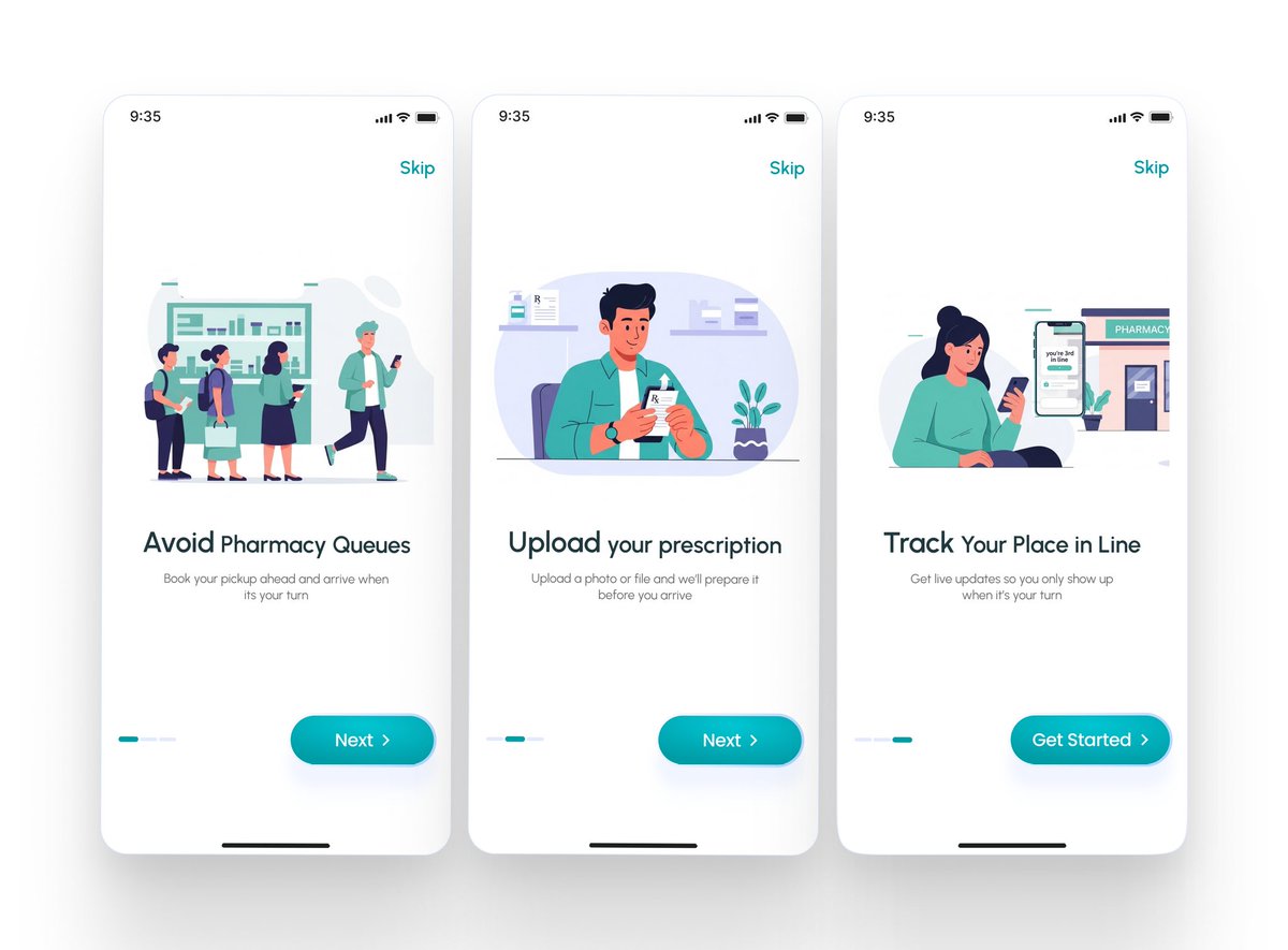 MercyUIUXdesign's tweet image. Healthcare based appβ€οΈ
I'm currently working on project
The idea is simpleπ«°
Help people skip long pharmacy queues by booking pickups ahead, uploading prescriptions, and tracking their position in real time.