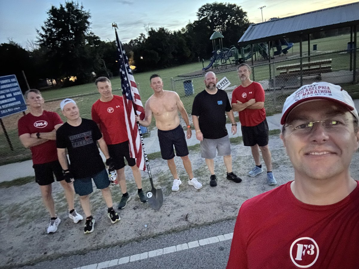 Matthew Quinton (@gamecock_matt97) on Twitter photo The #F3MidlandsTour visited <a href="/F3LexSC/">F3 Lexington SC</a> #Jailbreak this AM. These pax had a lot of #Respect!
Back on the road for 2 stops next week. It’s not too late to jump on board, so drop a comment below if you’re interested in visiting some AOs you haven’t been to before.
Aye! The #F3MidlandsTour visited <a href="/F3LexSC/">F3 Lexington SC</a> #Jailbreak this AM. These pax had a lot of #Respect!
Back on the road for 2 stops next week. It’s not too late to jump on board, so drop a comment below if you’re interested in visiting some AOs you haven’t been to before.
Aye!