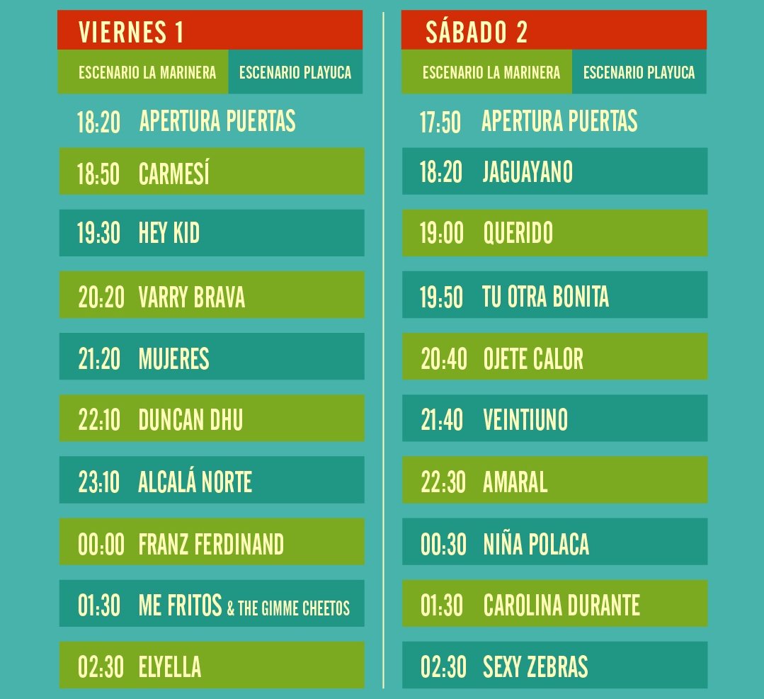 VVoladores's tweet photo. El sábado en Santander me va a dar un chungazo después de ver del tirón a Veintiuno, Amaral, Niña Polaca, Carolina Durante y Sexy Zebras https://t.co/jXaNgXWWqd