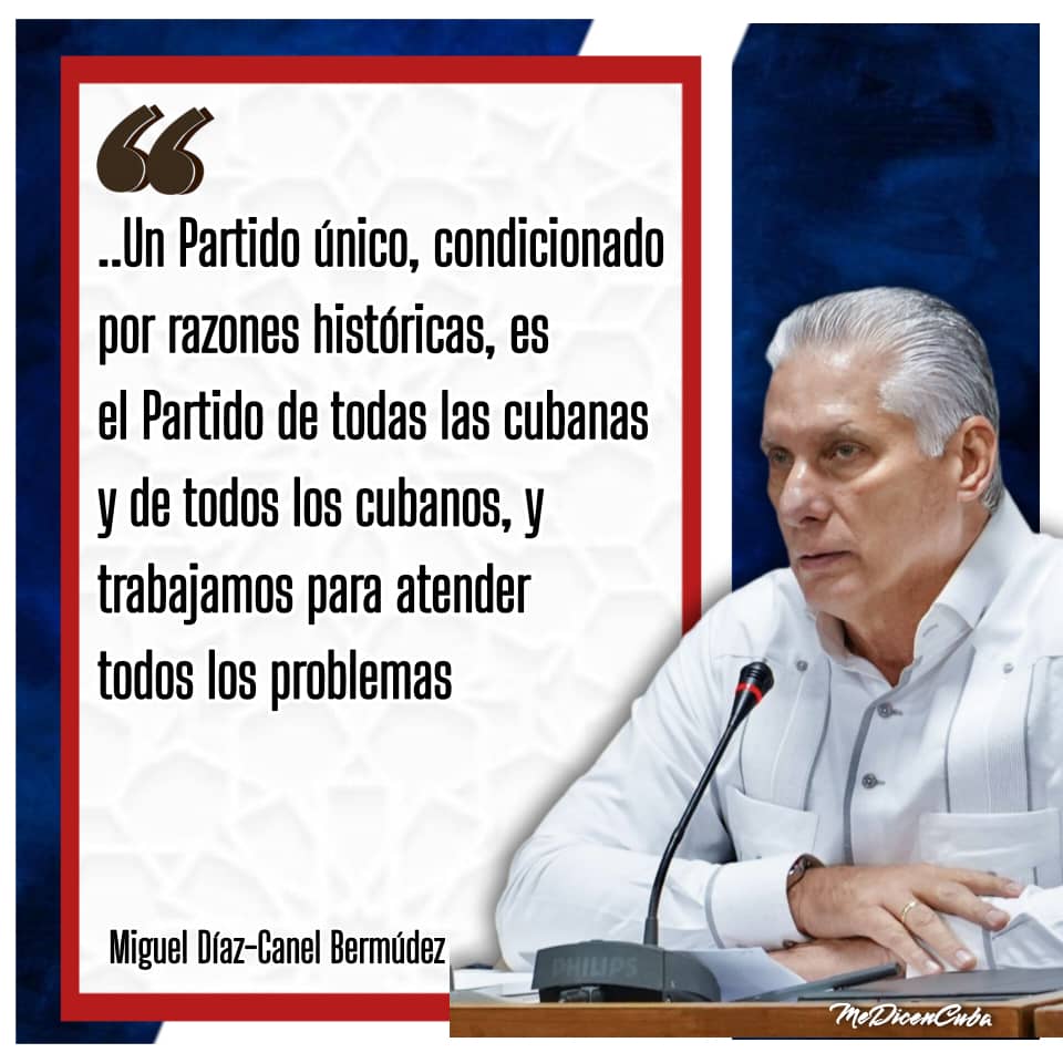 Enrique Villuendas (@evilluendasc) on Twitter photo Lo precisó ayer <a href="/DiazCanelB/">Miguel Díaz-Canel Bermúdez</a>: el nuestro es el Partido de la nación cubana. ¡A ella servimos, #UnidosXCuba! Lo precisó ayer <a href="/DiazCanelB/">Miguel Díaz-Canel Bermúdez</a>: el nuestro es el Partido de la nación cubana. ¡A ella servimos, #UnidosXCuba!