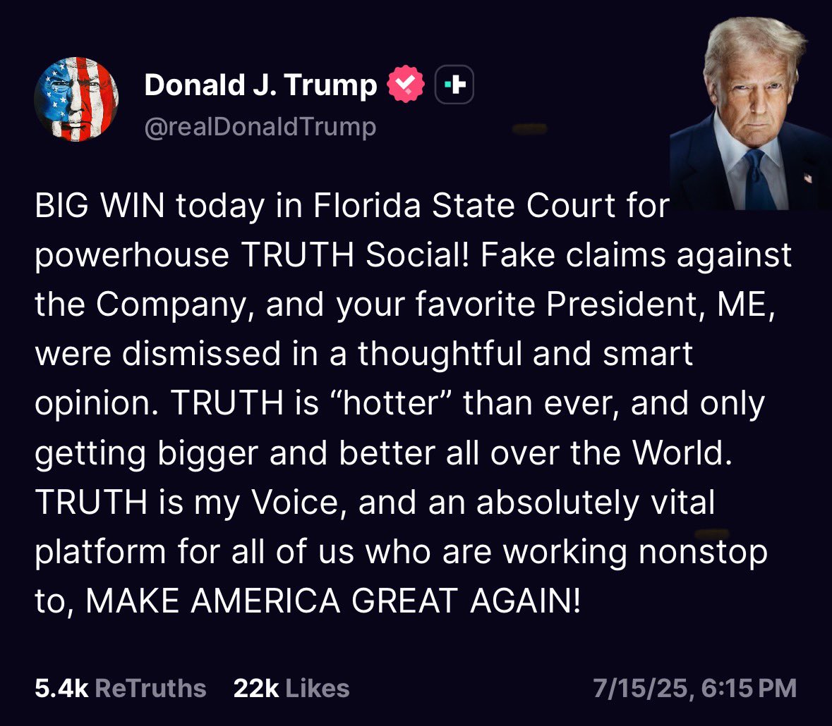 Good morning X and happy Trump day! 🇺🇸☕️♾️

“TRUTH is my Voice, and an absolutely vital platform for all of us who are working nonstop to, MAKE AMERICA GREAT AGAIN!” —President Donald J. Trump

Have an excellent day!  MAGA - let’s go! 
👇🏻👇🏻👇🏻