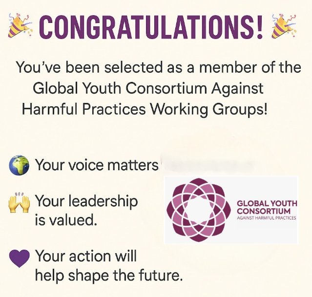 sharonjessey's tweet photo. I am delighted to have been selected to join the Global Youth Consortium Regional Working Groups. These working groups are part of a broader initiative aimed at strengthening cross-border collaboration, amplifying youth voices, influencing policy, and driving community action. https://t.co/xNOG6RCmwP