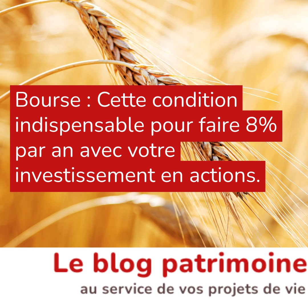 Bourse : Cette condition indispensable pour faire 8% par an avec votre investissement en actions.

Essentielle mais tellement sous-estimée : leblogpatrimoine.com/bourse/bourse-…