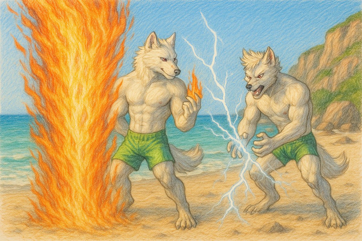 RiderBack933's tweet photo. #elemets #wolf #furry #furrymale #furrymuscles #furryfandom #Magic https://t.co/C8LZpd1uCw