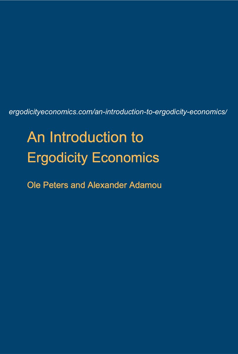 ole_b_peters's tweet image. For those of you about to order a copy.
An Introduction to Ergodicity Economics
is available on amazon and other online outlets, and you may like the convenience. But prices there have gone up since publication, and it's cheapest to order directly from us.