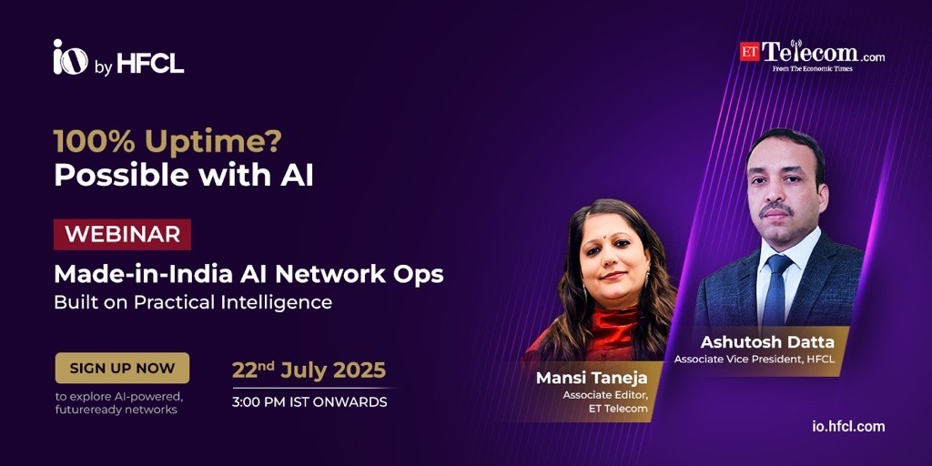 exploreIMC's tweet image. 70% of network ops time is still spent on manual tasks.
In today’s digital-first world, that’s not just inefficient—it’s unsustainable.
That’s why we’re excited to support this insightful webinar by HFCL:
Made-in-India AI Network Ops
Built on Practical Intelligence
Link to…