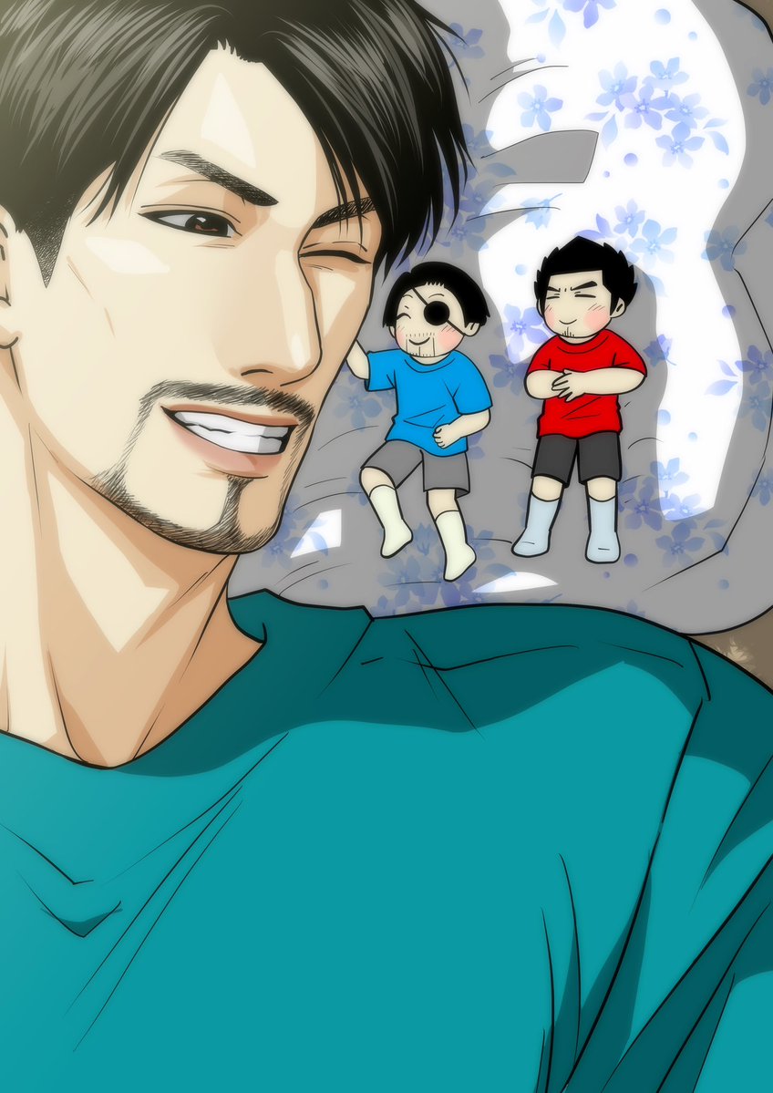 ryufujii1's tweet image. 真「ゴロちゃん、お仕事頑張ったさかい撫でてー」ゴ「あう! はうーうー😊」き「ふふっ☺」桐「ゴロさん、きう、俺も撫でてくれるか」ゴ「う! はううー♡」き「あう」桐「ああ…(地の底を這うような低音)」真「お前、マジで疲れとるな。おちびと風呂入ってゆっくりせえ」