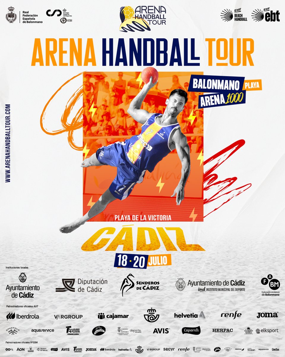 😍 ¡Estamos a 4⃣8⃣ horas de que arranque el #Arena100Cádiz! 

🏖️ ¡La Playa de la Victoria ya está lista para acoger la última prueba del Arena 1000 del verano! ¡𝑶𝒔 𝒆𝒔𝒑𝒆𝒓𝒂𝒎𝒐𝒔 𝒂 𝒕𝒐𝒅𝒐𝒔! 

➡️ <a href="/Cadiz_es/">Ayuntamiento de Cádiz</a> | <a href="/diputacioncadiz/">Diputación de Cádiz</a> | <a href="/FAndaluzaBM/">Federación Andaluza de Balonmano</a> 

#⃣ #BalonmanoPlaya