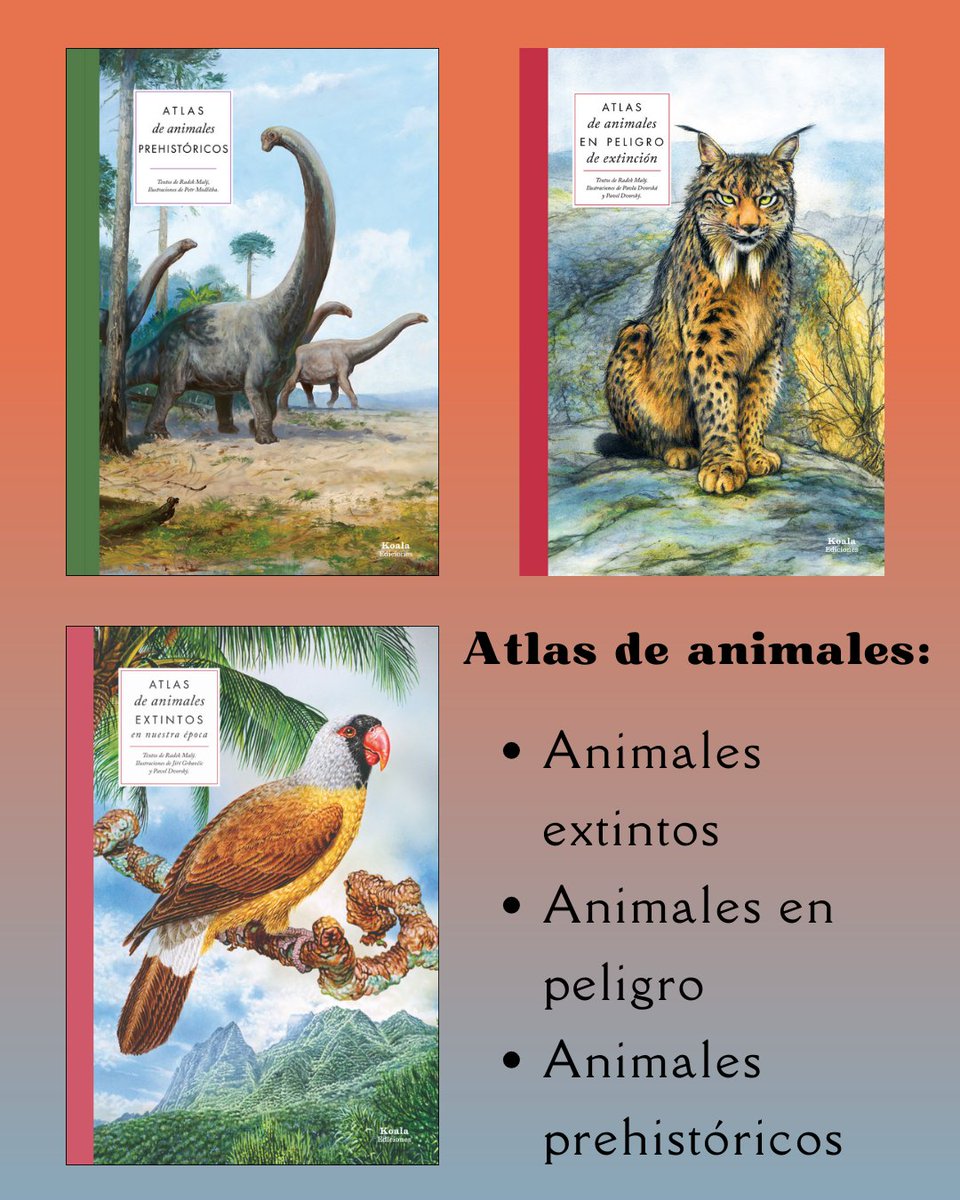 Atlas de animales prehistóricos 🦖
La historia de la vida en la Tierra a través de los animales prehistóricos  A partir de 9 años. 
Imprescindible para los aficionados a la prehistoria y mundo natural. 
buff.ly/7AJ1Gmt 
#hoyleemos
#lectura #lectores #mundonatural