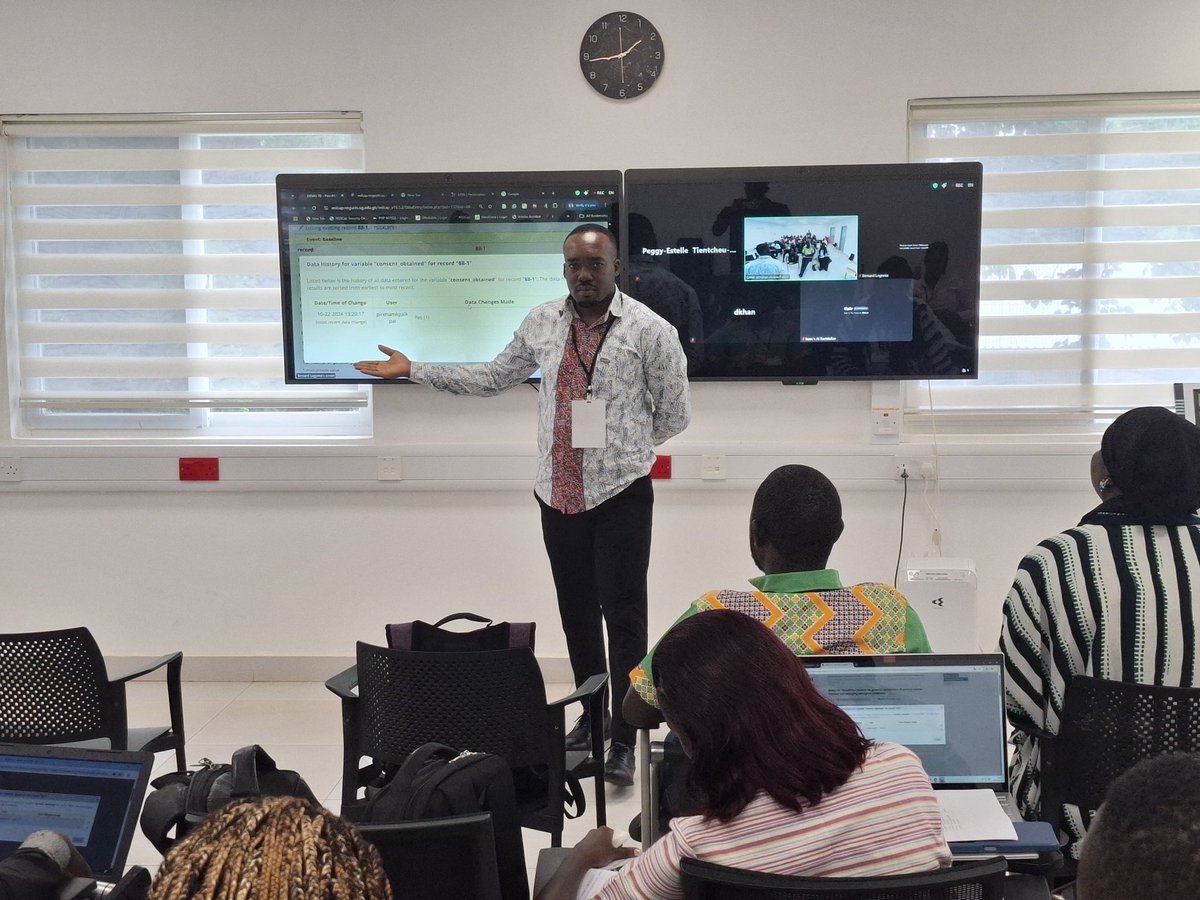PANGenS2023's tweet image. Day 2
Data Capture using the RedCap software and Introduction to Health Data Research led by Dr Prince Asare,Bernard Logonia and Badou Gaye.
“Researchers have a moral and ethical obligation to share data. Major scientific breakthroughs are made possible by open data sharing”.✅