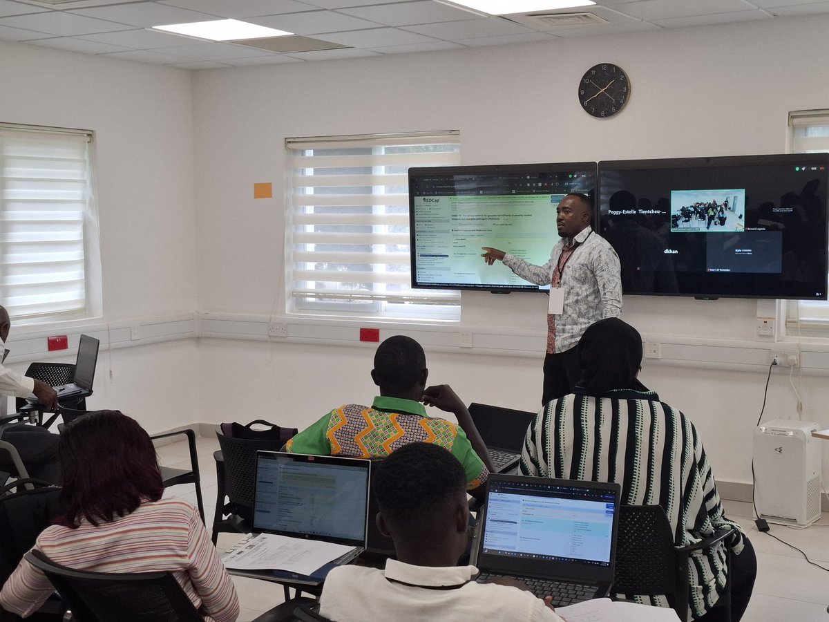 PANGenS2023's tweet image. Day 2
Data Capture using the RedCap software and Introduction to Health Data Research led by Dr Prince Asare,Bernard Logonia and Badou Gaye.
“Researchers have a moral and ethical obligation to share data. Major scientific breakthroughs are made possible by open data sharing”.✅