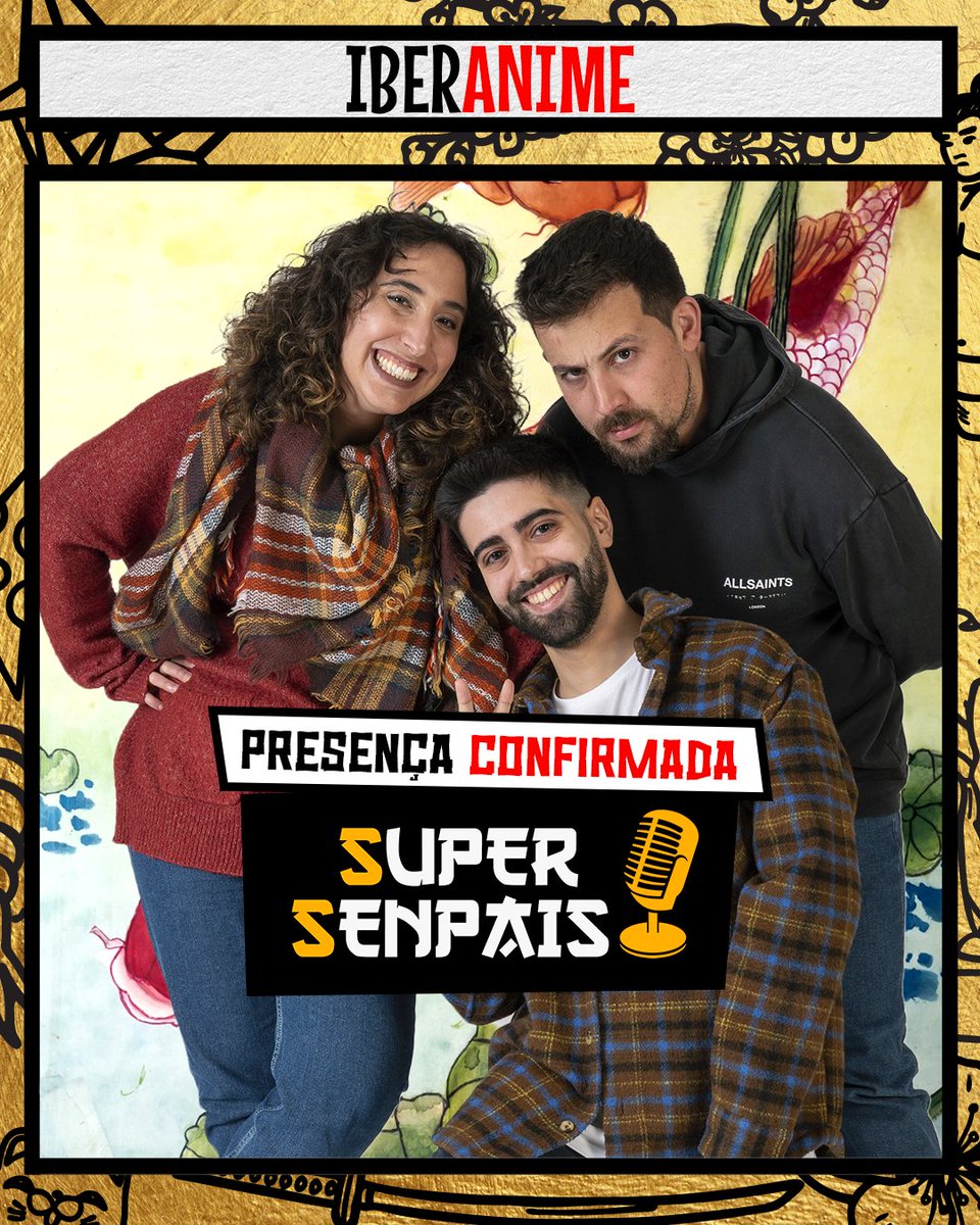 🎤✨ Os Super Senpais estão de volta ao Iberanime do Porto!  Prepara-te para um painel cheio de energia, gargalhadas, surpresas e imensos prémios! No domingo, no palco Iberanime, junta-te a esta equipa imparável de criadores de conteúdo.