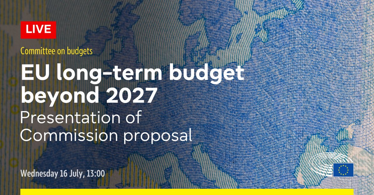 EPinIreland's tweet image. 💶 At 1pm Irish time, the Commissioner for Budget, Anti-Fraud and Public Administration, Piotr Serafin will present the Commission's proposals for the EU's post-2027 long-term budget to MEPs.
📹 Watch live: europa.eu/!kYyMpr