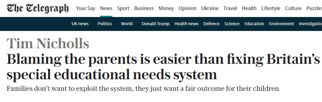 Autism's tweet image. Our Assistant Director of Policy, Research and Strategy, Tim Nicholls, writes in the @Telegraph – “EHCPs aren’t the problem in the system. Nor is school transport. The problem is that the system legally responsible for supporting our nation’s disabled children is not resourced or…