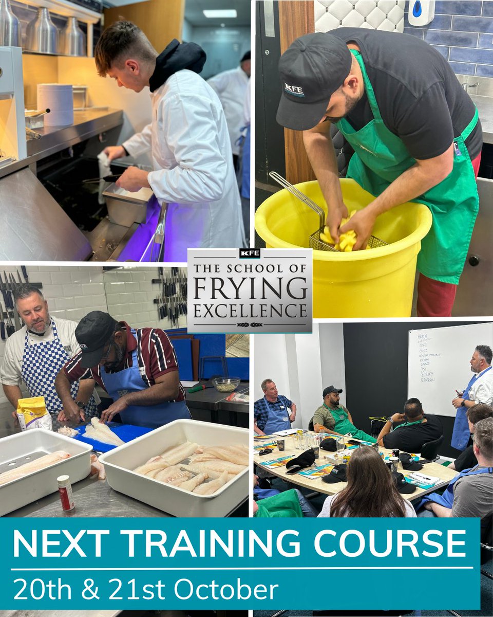 🚨 Our last 2-day training course was a sell-out, don't miss the next one, book your places today! 🚨

Taking place on Monday 20th &amp; Tuesday 21st October, it's the day after our FREE Open Day so why not combine the two? Get in touch now to find out more.

#training #fishandchips