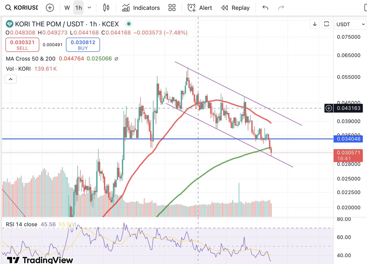 XabidelRio's tweet photo. $KORI 50% retracement after a monster move, low channel support, it doesn't get more bullish than this... @pomkori community and holders strong, will fly very soon. https://t.co/EWNDjPKMO9