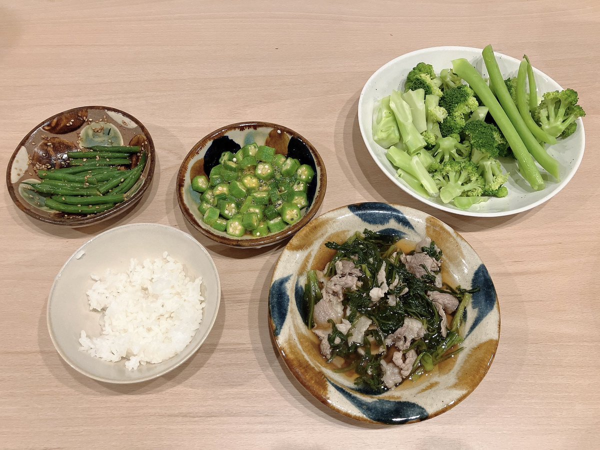 _mn327's tweet image. 最近のご飯は野菜が多め🐻‍❄️🥦🥬🫛