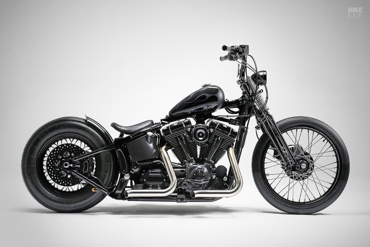 Obsidian: A slammed and stripped Harley Softail duece from Warsaw.
What do you think?