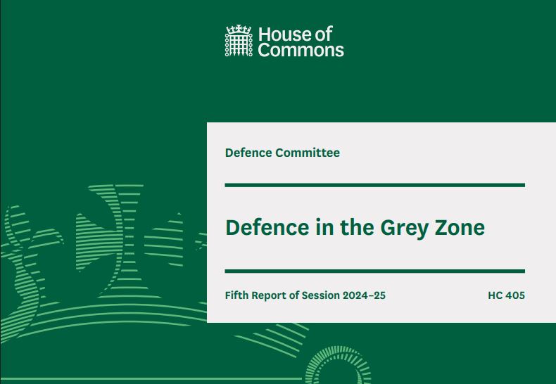 NottsPolitics's tweet image. Great to see research centre SUIT&apos;s written evidence to @CommonsDefence has been cited in the &apos;Defence in the Grey Zone&apos; report, suggesting there needed to be greater coordination of counter grey-zone activity

Read more about the report here ➡️ tinyurl.com/ey3wrn9e