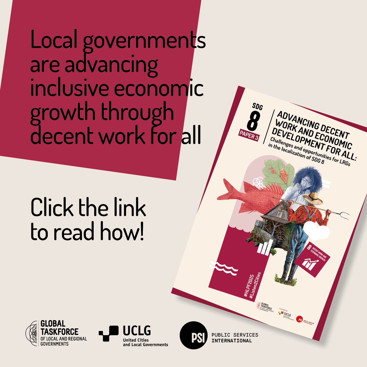 Global Taskforce (@globaltaskforce) on Twitter photo ✨#Listen2Cities
Ethan Young, @PSIGlobalUnion presents paper on SDG 8 of the <a href="/GlobalTaskforce/">Global Taskforce</a> Report
🗣️#LocalGov & unions must co-create inclusive local economic models that prioritize decent work & promote participation
How are we localizing #SDG8?
🔗gold.uclg.org/sites/default/… ✨#Listen2Cities
Ethan Young, @PSIGlobalUnion presents paper on SDG 8 of the <a href="/GlobalTaskforce/">Global Taskforce</a> Report
🗣️#LocalGov & unions must co-create inclusive local economic models that prioritize decent work & promote participation
How are we localizing #SDG8?
🔗gold.uclg.org/sites/default/…