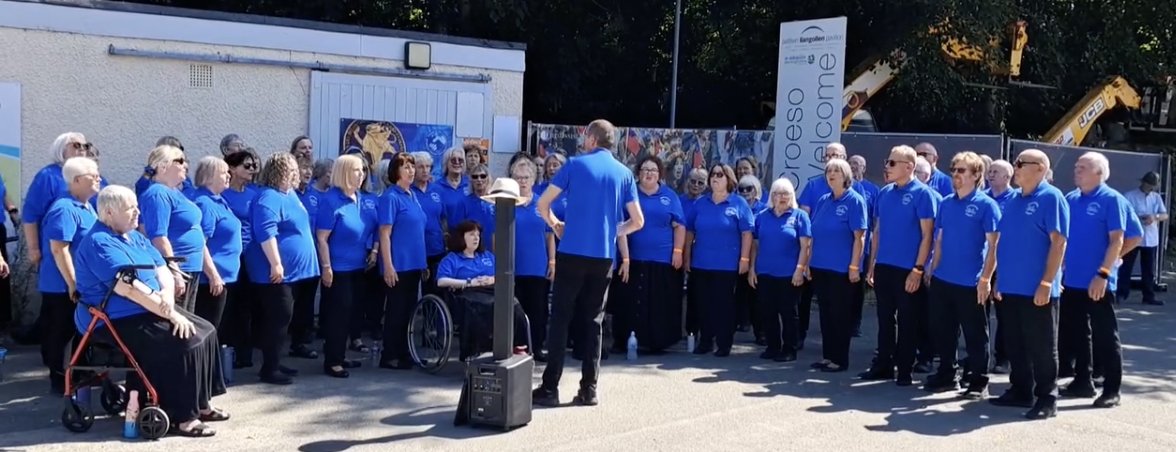 Recovering from a very hot Eisteddfod after being rained on last year...but we don't stand still! This week at rehearsal we will be polishing up songs by Miley and The Chainsmokers and having a first look at Elton John and U2 - interested? Why not come along and have a sing