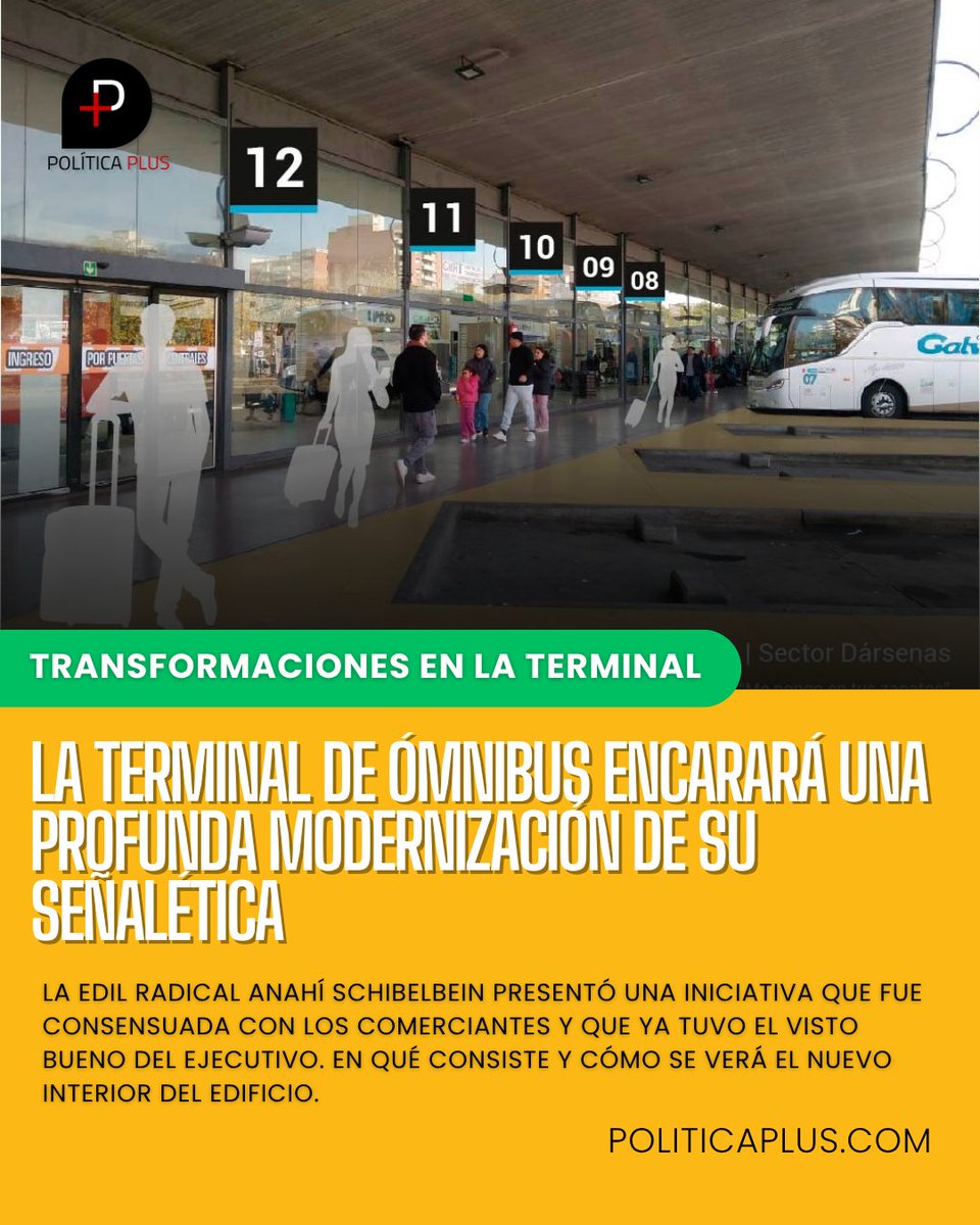 POLITICAPLUS (@politicaplus) on Twitter photo 🚏 La Terminal se transforma para incluir a todos
Una iniciativa de la concejala radical <a href="/AnahiSchibel/">Anahi Schibelbein</a> modernizará la señalética de la Terminal de Ómnibus Mariano Moreno, con el foco puesto en la accesibilidad, la seguridad y la inclusión.
Más info👉politicaplus.com 🚏 La Terminal se transforma para incluir a todos
Una iniciativa de la concejala radical <a href="/AnahiSchibel/">Anahi Schibelbein</a> modernizará la señalética de la Terminal de Ómnibus Mariano Moreno, con el foco puesto en la accesibilidad, la seguridad y la inclusión.
Más info👉politicaplus.com