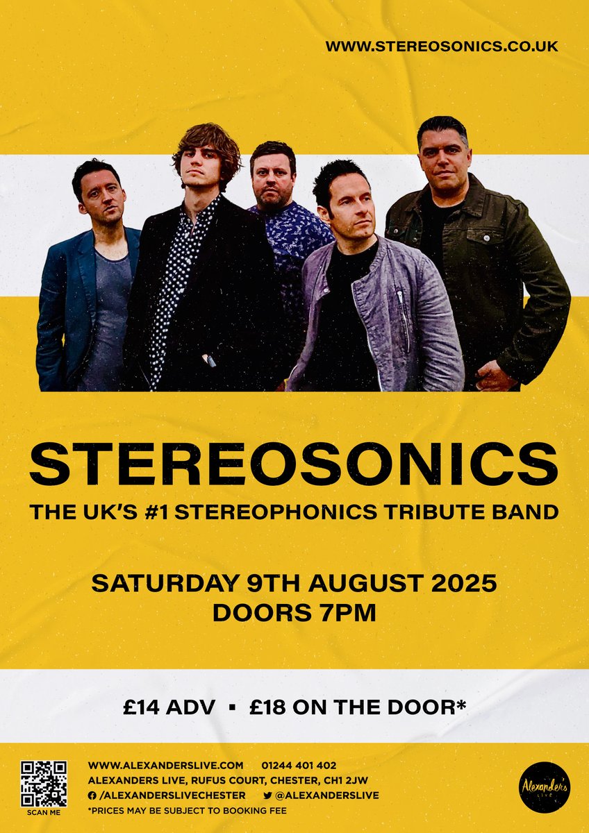 Event Horizon Live (@eventhorizonli1) on Twitter photo Returning to <a href="/AlexandersLive/">Alexander's</a> in August, the superb #stereosonics the No1 tribute to #stereophonics
This show is sure to sell out so get your tickets while you still can! Returning to <a href="/AlexandersLive/">Alexander's</a> in August, the superb #stereosonics the No1 tribute to #stereophonics
This show is sure to sell out so get your tickets while you still can!