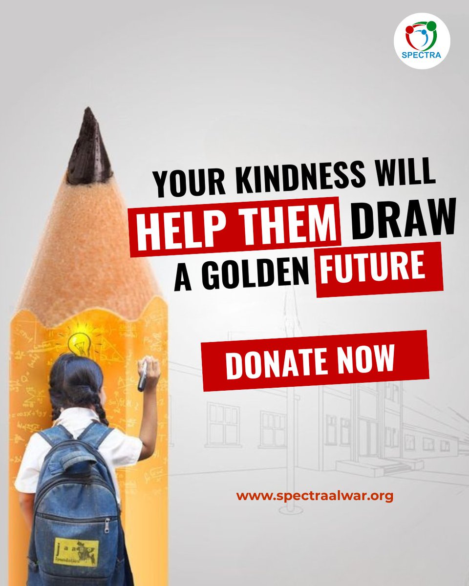 Join us in supporting underprivileged children by providing them with the gift of education through notebook support.  Our requirement is for 182 children x 8 Books  ✅ Donate online on spectraalwar.org #EducationForAll #educate #rurallife #spectraorganisation