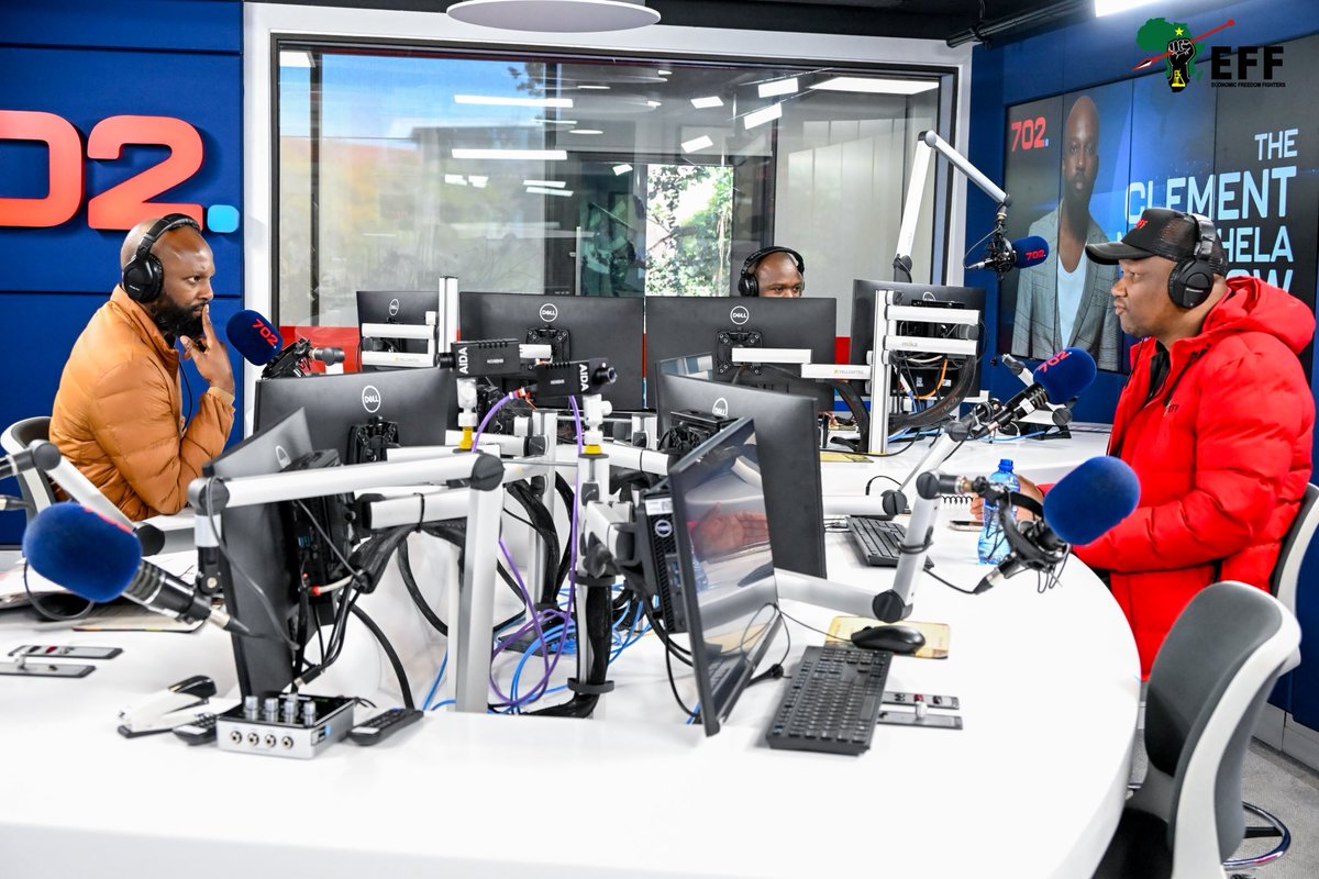 Economic Freedom Fighters (@effsouthafrica) on Twitter photo β¦οΈIn Picturesβ¦οΈ
The EFF Secretary General <a href="/DlaminiMarshall/">Marshall Dlamini</a> in conversation with Clement Manyathela on Radio 702 earlier today.
Over the past 12 years, we have built a strong and formidable foundation that reaches every corner of the country. As we enter a new decade, we stand β¦οΈIn Picturesβ¦οΈ
The EFF Secretary General <a href="/DlaminiMarshall/">Marshall Dlamini</a> in conversation with Clement Manyathela on Radio 702 earlier today.
Over the past 12 years, we have built a strong and formidable foundation that reaches every corner of the country. As we enter a new decade, we stand