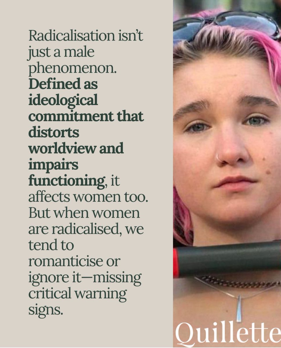 “This demand for ideological purity across unrelated causes is a signature move of female radicalism, &amp; a feature of how “intersectionality”—a litmus test for moral conformity—is used in activist cultures.”
Link ⬇️