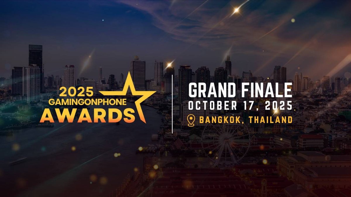 GamingonPhone's tweet image. 🏆 GamingonPhone Awards 2025 Nominations are open as the road to the Grand Finale in Bangkok begins.
🗺️ The fifth edition of the GamingonPhone Awards will be hosted live in Bangkok, Thailand.
📍 30 diverse categories will recognize excellence across mobile games and services.…