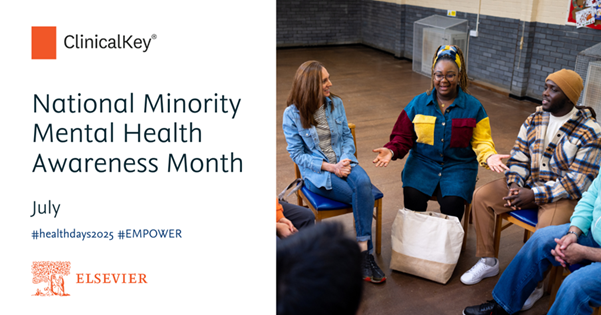 💚🧠🕊️Minority Mental Health Awareness Month is a vital time to highlight the importance of mental health care and address disparities faced by minority communities 👫👭👬Discover the latest evidence-based resources from <a href="/ClinicalKey/">Elsevier | ClinicalKey</a>  on this subject ➡️ tinyurl.com/2x69z79y