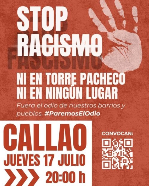MovimientoxlPaz's tweet image. 🗓️ Jueves 17 de julio | 20:00h | Plaza del Callao (Madrid)
📢 Nos sumamos a la movilización contra el racismo y la xenofobia
f.mtr.cool/pgjjnkxrso
#ParemosElOdio #17J #StopRacismo #NoAlOdio #MPDL #DerechosHumanos