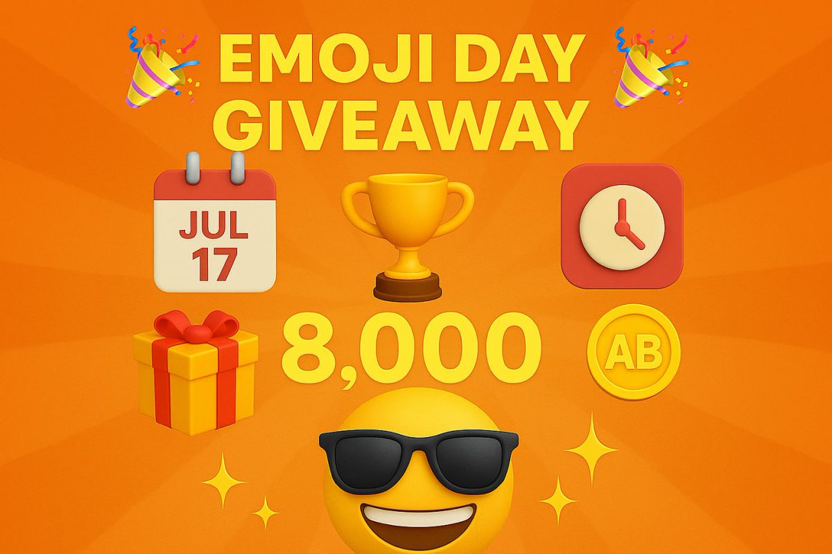🟡 Type to Win AB Tokens!

 🎉 Celebrate World Emoji Day with AB!

📅 July 17, 00:00–20:00 (UTC+8)

💬 Send the designated keyword in our TG group

🏆 10 winners = 800 AB each

🎁 Total prize pool: 8,000 AB Tokens

✨ Super easy — one keyword is all it takes!

👉 Join the fun 👉