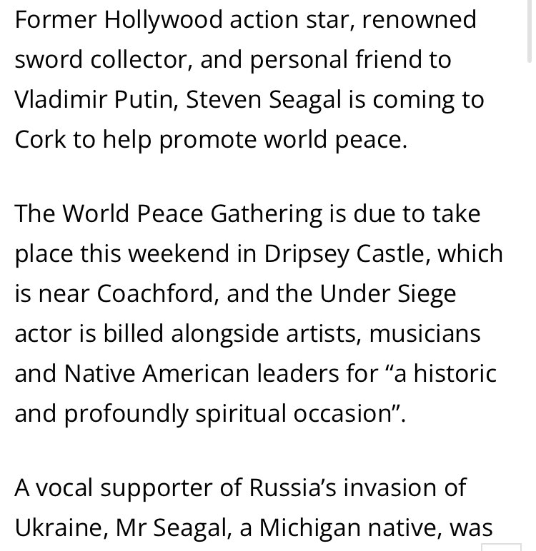 It would be an awful shame if all Irish residents opposed to Russia’s invasion of Ukraine as well as NAFO Fellas turned up to protest this vatnik in Cork this weekend. 👀