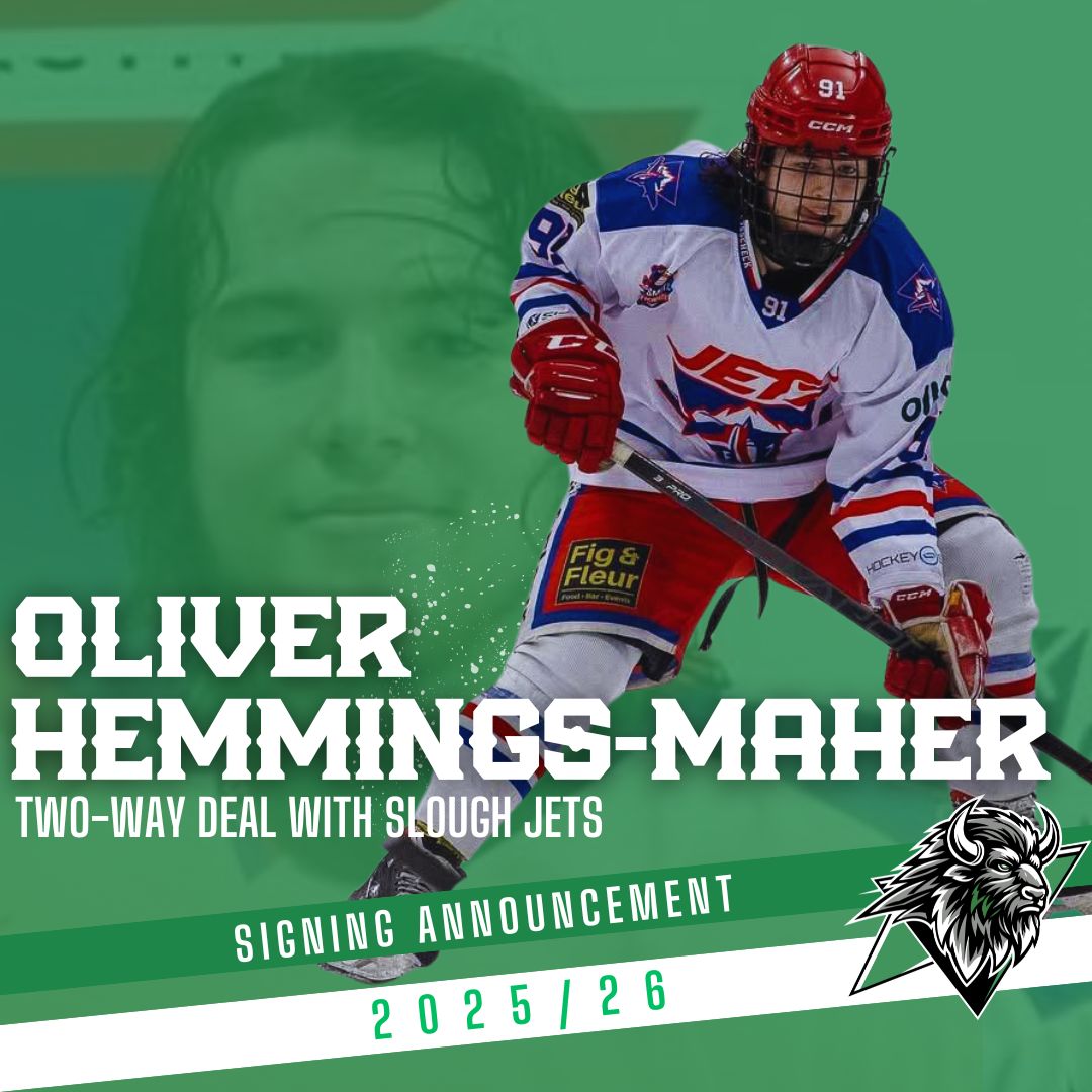 🚨 NEWEST SIGNING 🚨

We’re excited to confirm that Oliver Hemmings-Maher has signed a two-way deal with the Slough Jets and Basingstoke Bison for the 2025/26 season! 

Read more here: basingstokebison.com/news
Own &amp; Loan Available here: shop.basingstokebison.com/collections/ow…