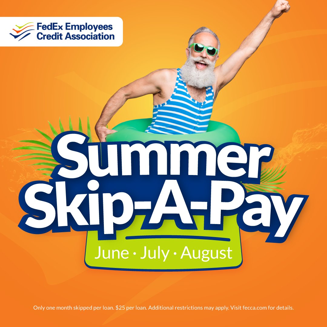 Skip your loan payments this summer and go do something fun. You deserve it! Apply for our Summer Skip A Pay at fecca.com.