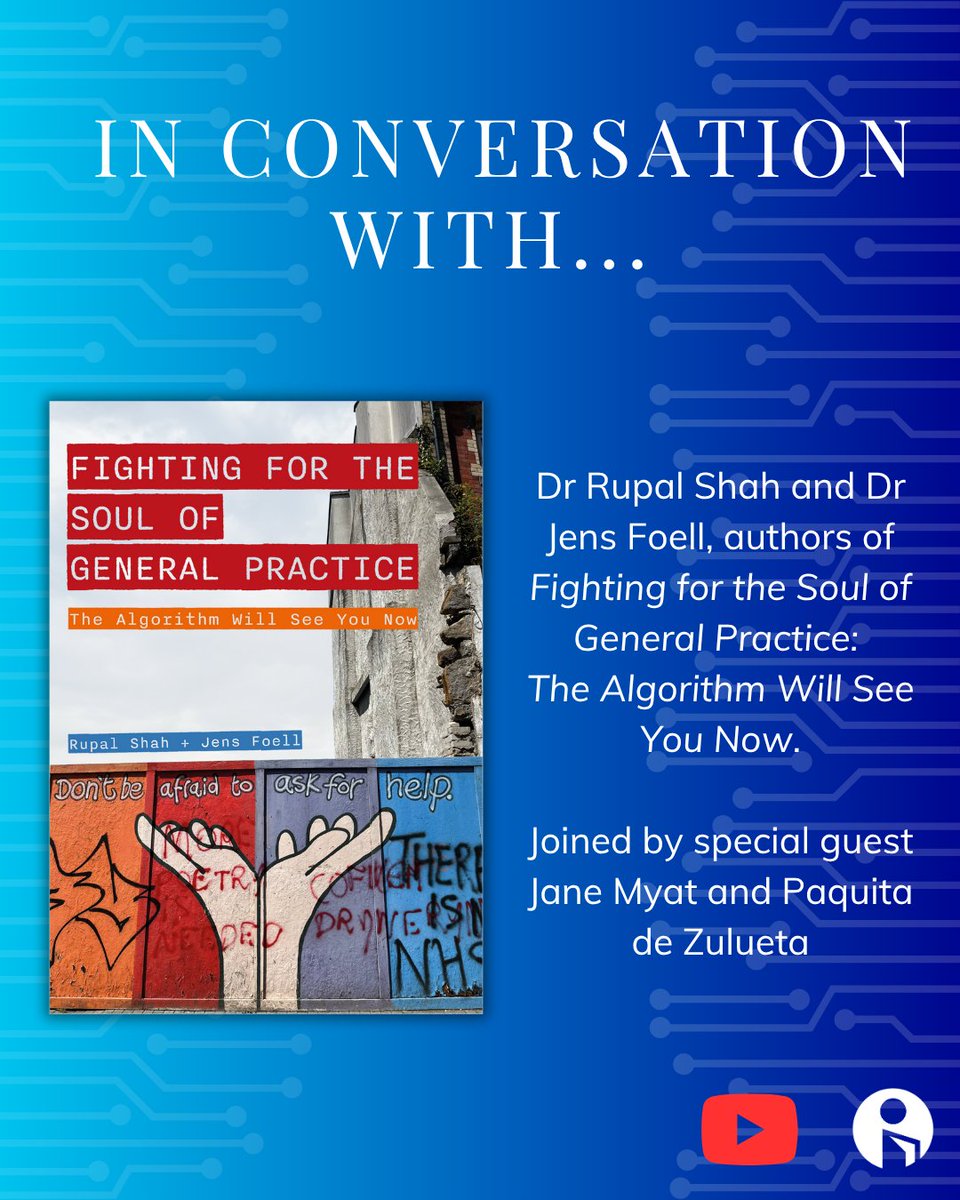 IntellectBooks's tweet image. In this part of the 'Fighting for the Soul of General Practice' In Conversation mini series, special guests, Jane Myat and Paquita de Zulueta join Rupal Shah and Jens Foell as they discuss Era 3.
Listen to the episode here 👉youtu.be/xFahEFzPiiM
#InConversation #NHS