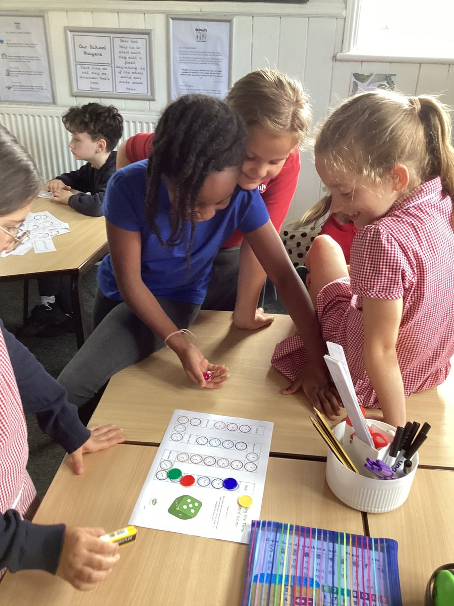 New Class 5 have had a lovely time playing various Maths games to consolidate their knowledge of time!⏰🎲🌟
