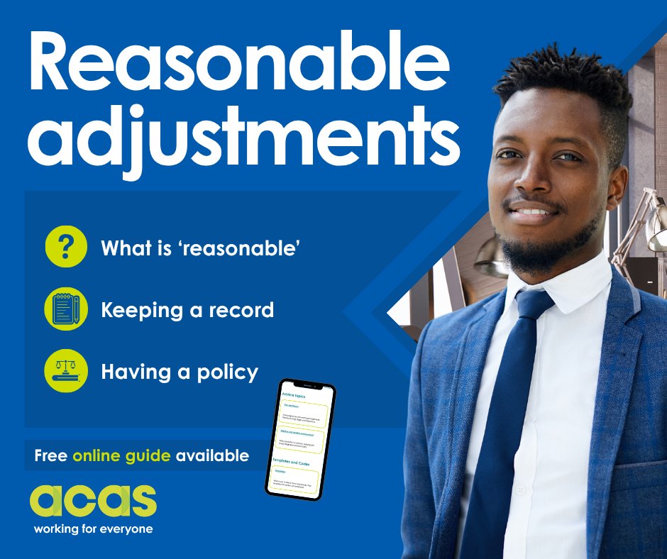 You may be protected under the Equality Act 2010 for your mental health condition. ⚖️ 

If it affects your daily life long-term, your employer must make reasonable adjustments. Learn more: 👇 acas.org.uk/supporting-men…
