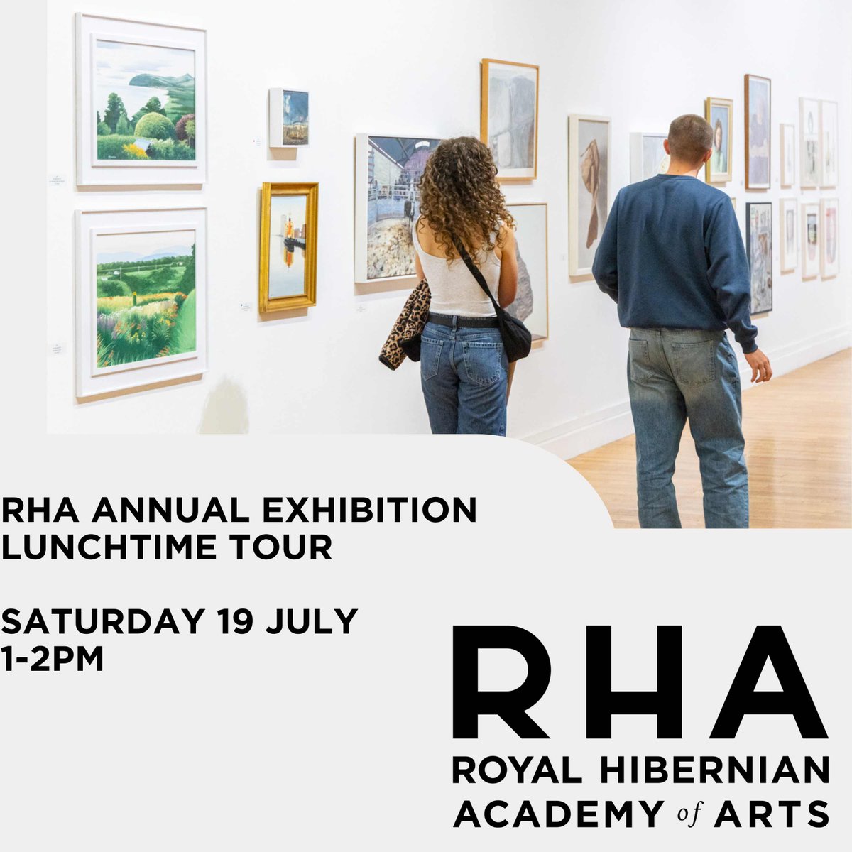 RHAGallery's tweet image. Join us this Saturday at 1pm for a lunchtime tour of the 195th RHA Annual Exhibition in association with @McCannFitz. Jonathan Carroll will take you around some of his preferred works in the show.
Free, no booking necessary.
#RHA195 #GoFurther #McCannFitzGerald #LunchtimeTour