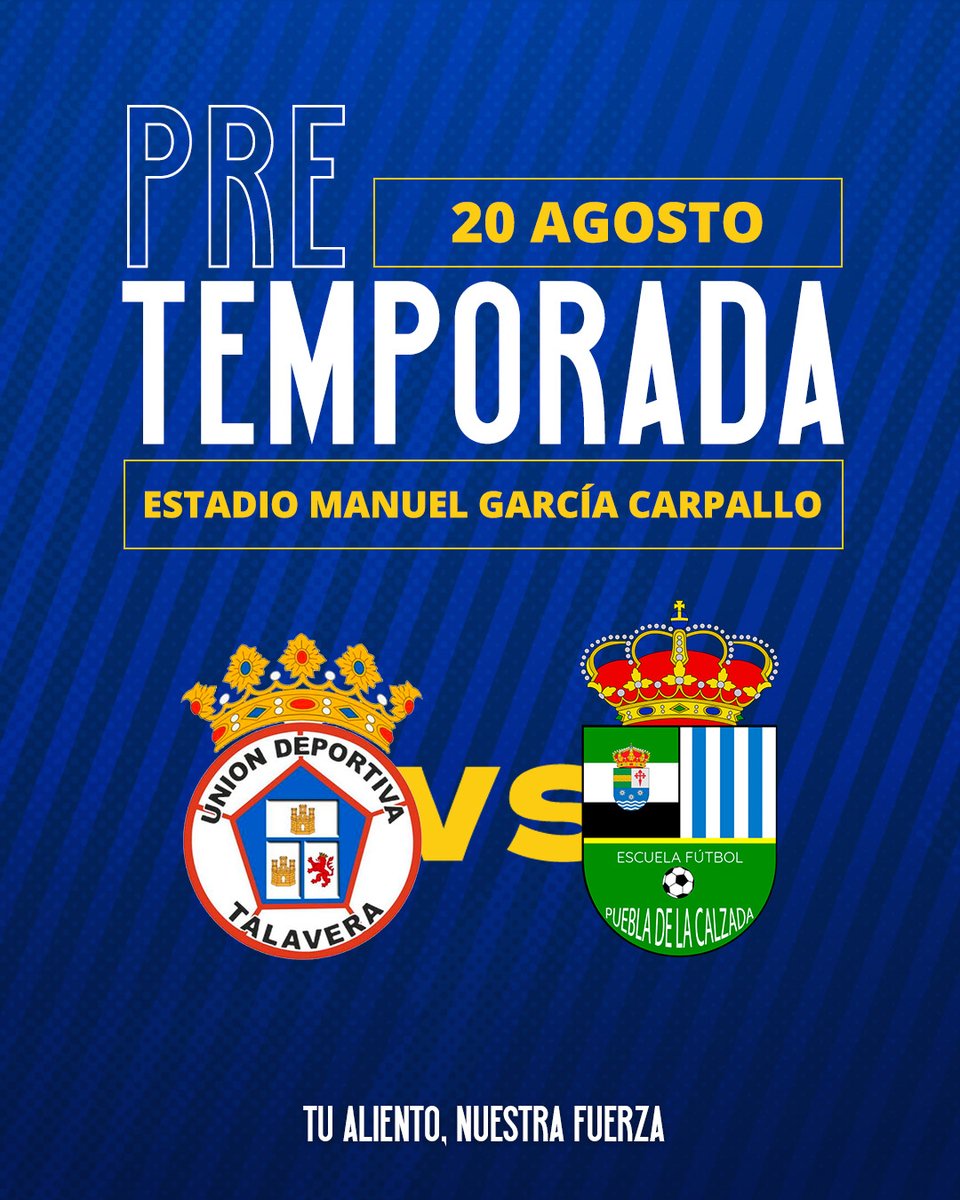 E.F. Puebla de la Calzada (@pueblaef) on Twitter photo 🤝 #PretemporadaEFP
🆚 <a href="/UDTalaveraReal/">UDTalavera</a>
📆 20/08 | ⏰ Por confirmar
🏟 Manuel García Carpallo
🗣️ #TuAlientoNuestraFuerza
💪 #VMP | #EFP 'A' 🔵⚪ 🤝 #PretemporadaEFP
🆚 <a href="/UDTalaveraReal/">UDTalavera</a>
📆 20/08 | ⏰ Por confirmar
🏟 Manuel García Carpallo
🗣️ #TuAlientoNuestraFuerza
💪 #VMP | #EFP 'A' 🔵⚪