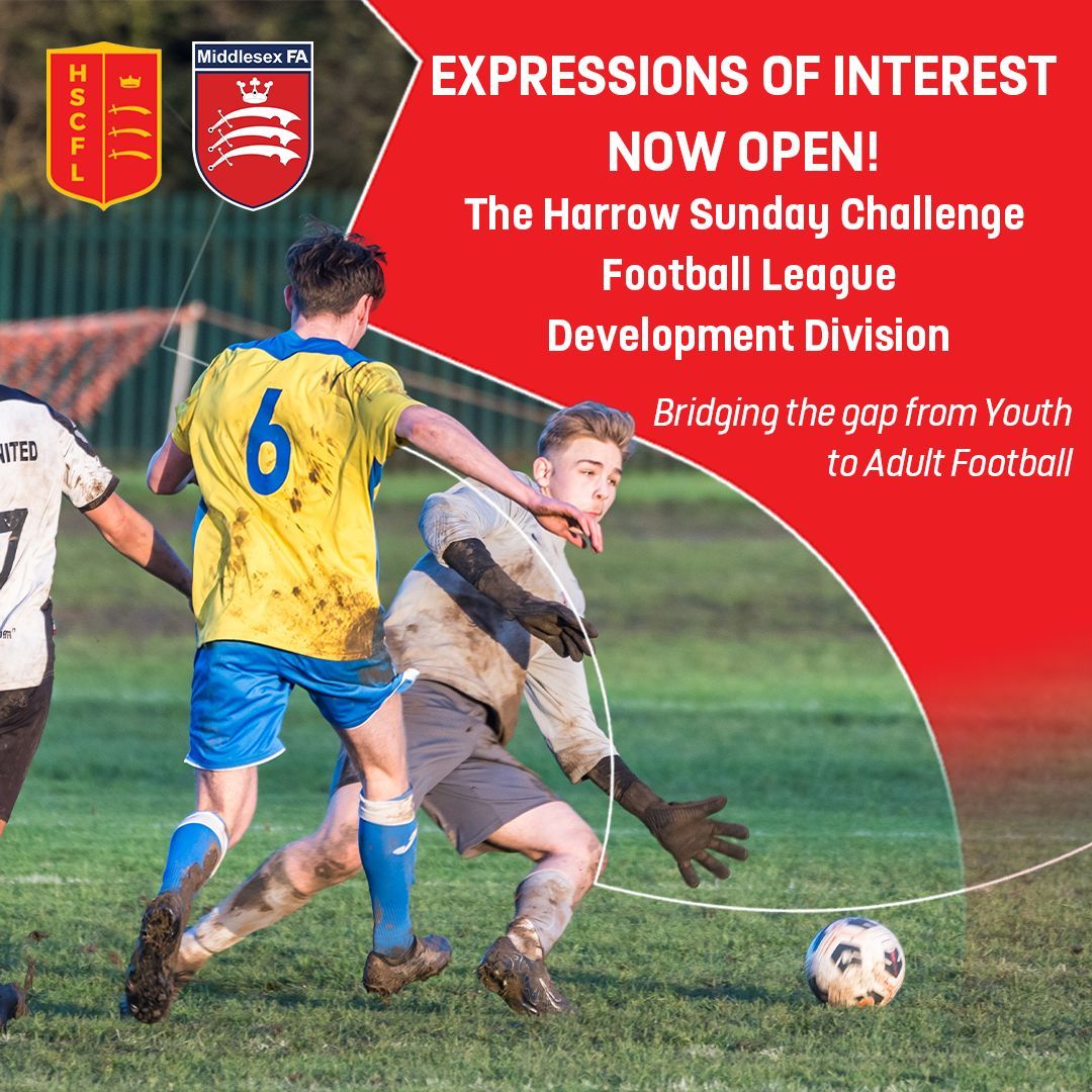 middxfa's tweet image. Middlesex FA and the Harrow Sunday Challenge Football League have joined forces to provide a sustainable pathway from youth to adult football 🤝
This is the 🆕 Harrow Sunday Challenge League Development Division! ⚽
Express an interest here ⬇️
bit.ly/4lgHn8A